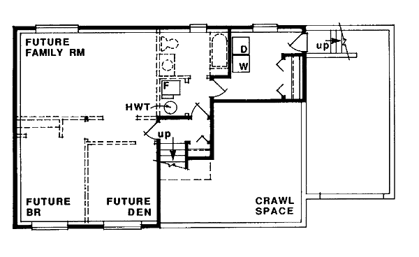 Traditional Floor Plan - Lower Floor Plan #47-309