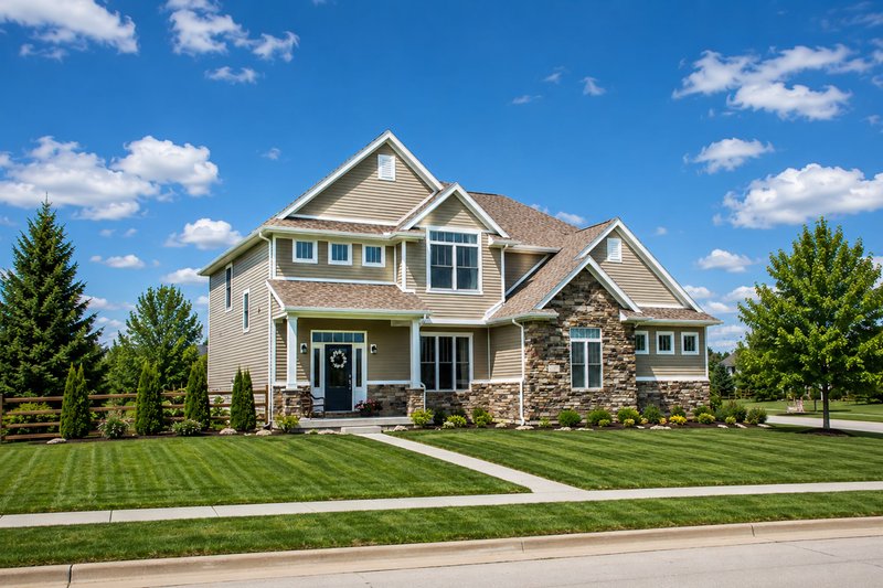 Architectural House Design - Exterior - Front Elevation 3 for Craftsman House Plan #20-2152 - 4 bed, 2.5 bath