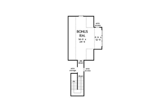 Floor Plan - Other Floor for Ranch House Plan #929-1016 - 4 bed, 3 bath