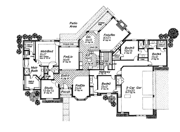 House Plan Design - Country Floor Plan - Main Floor Plan #310-1035