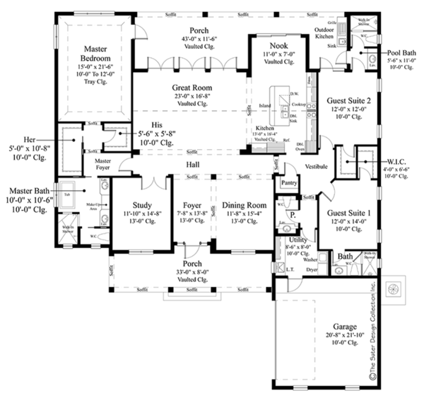House Plan Design - Ranch Floor Plan - Main Floor Plan #930-468