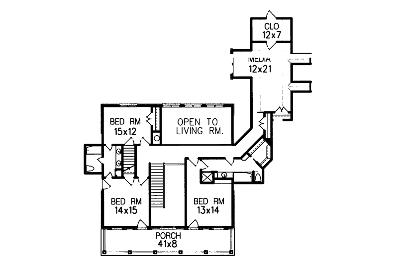 Dream House Plan - Floor Plan - Upper Floor for Classical House Plan #15-368 - 5 bed, 4.5 bath