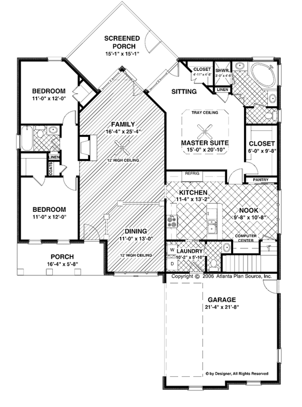 Architectural House Design - Traditional Floor Plan - Main Floor Plan #56-691