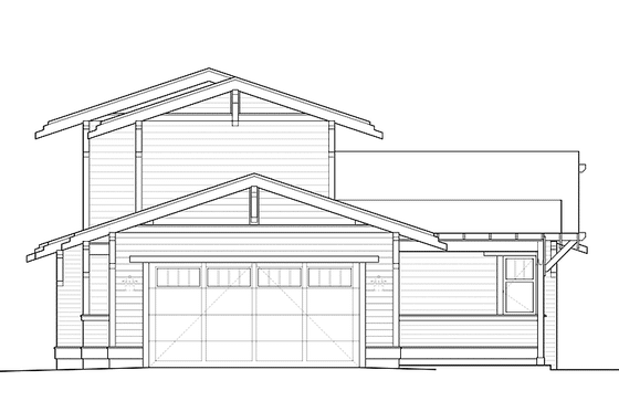Exterior - Rear Elevation for Craftsman House Plan #895-71 - 4 bed, 3 bath