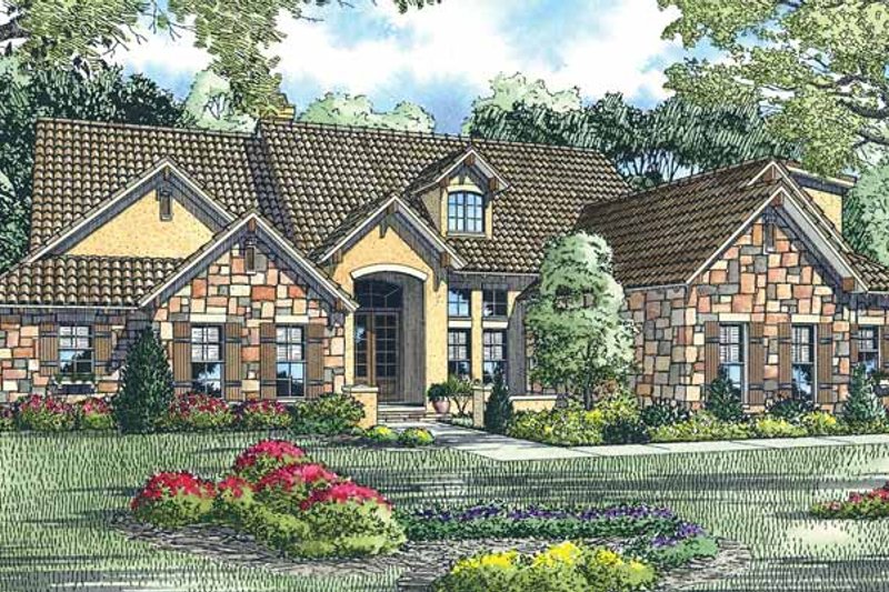Dream House Plan - European Exterior - Front Elevation Plan #17-2931