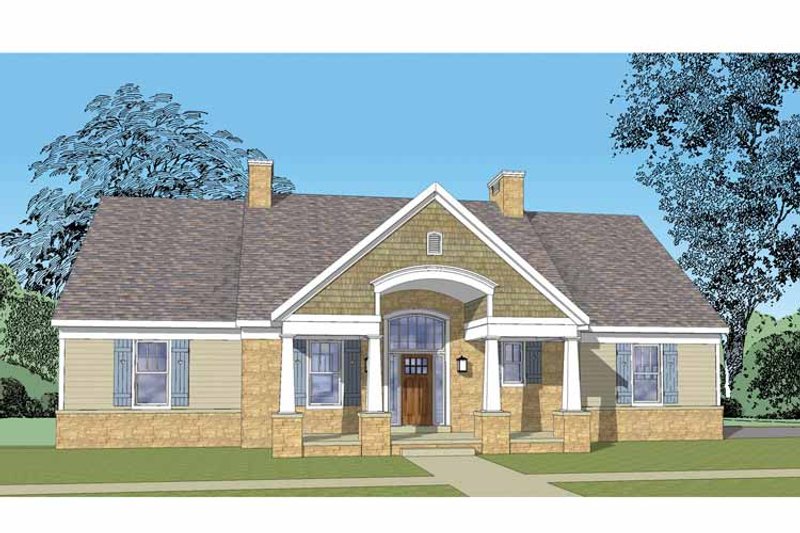 Home Plan - Craftsman Exterior - Front Elevation Plan #1029-62