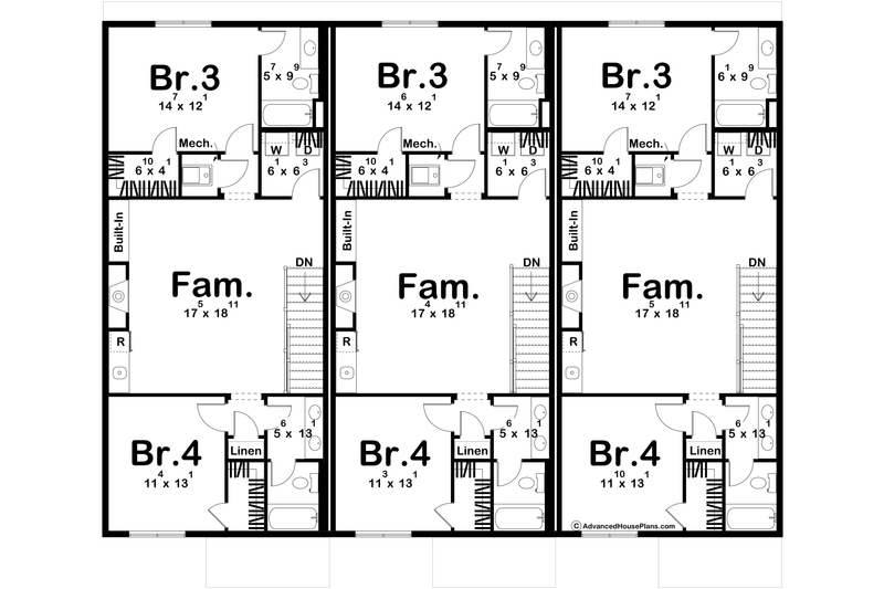 Home Plan - Floor Plan - Other Floor for Cottage House Plan #455-722 - 4 bed, 4.5 bath