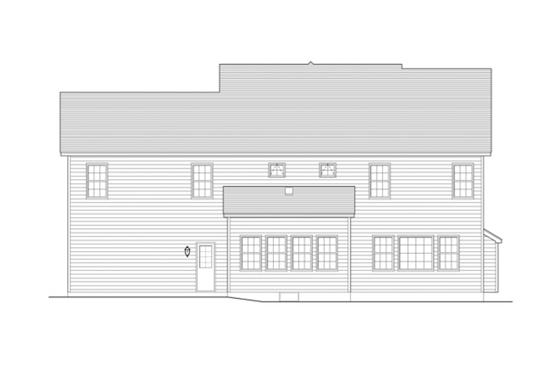Architectural House Design - Exterior - Rear Elevation for Colonial House Plan #1010-83 - 3 bed, 2.5 bath