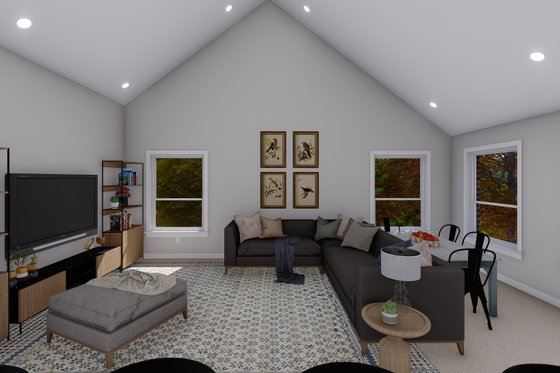 Interior - Family Room for Colonial House Plan #1060-164 - 2 bed, 1 bath