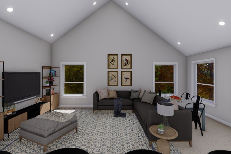 Home Plan - Interior - Family Room for Colonial House Plan #1060-164 - 2 bed, 1 bath