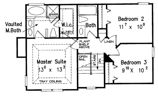 House Plan Design - Country Floor Plan - Upper Floor Plan #927-90