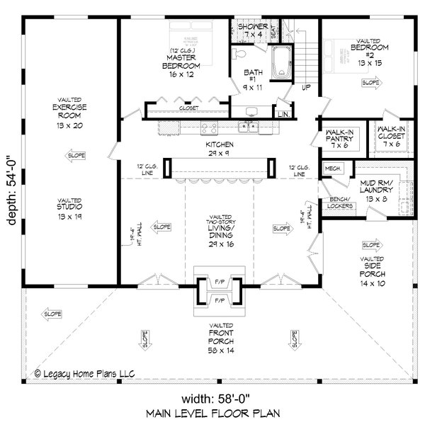Farmhouse Floor Plan - Main Floor Plan #932-699