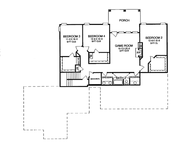 Dream House Plan - Country Floor Plan - Upper Floor Plan #952-108
