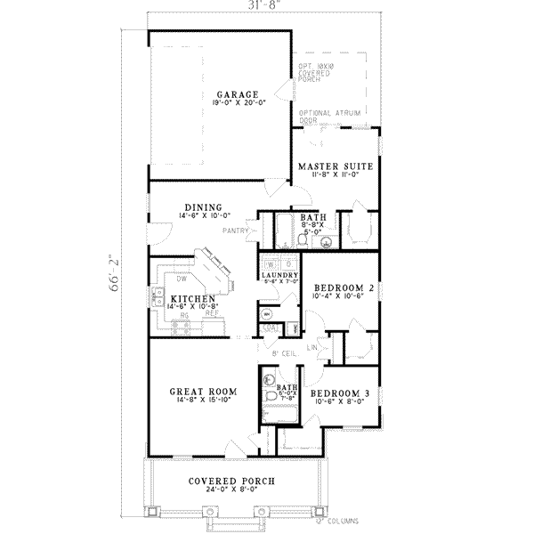 Dream House Plan - Craftsman Floor Plan - Main Floor Plan #17-2253