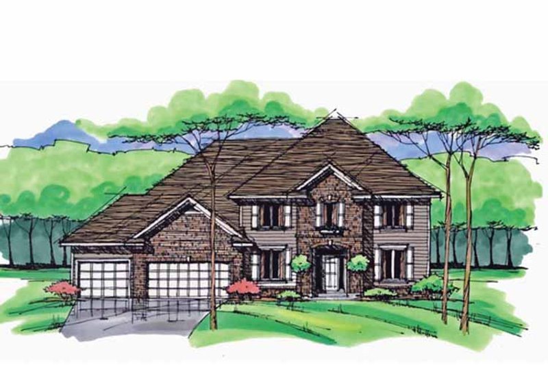 Home Plan - Exterior - Front Elevation 3 for Traditional House Plan #51-1028 - 4 bed, 2.5 bath