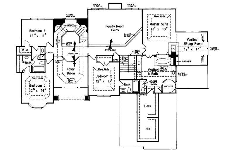 Home Plan - Floor Plan - Upper Floor for European House Plan #927-199 - 5 bed, 4 bath