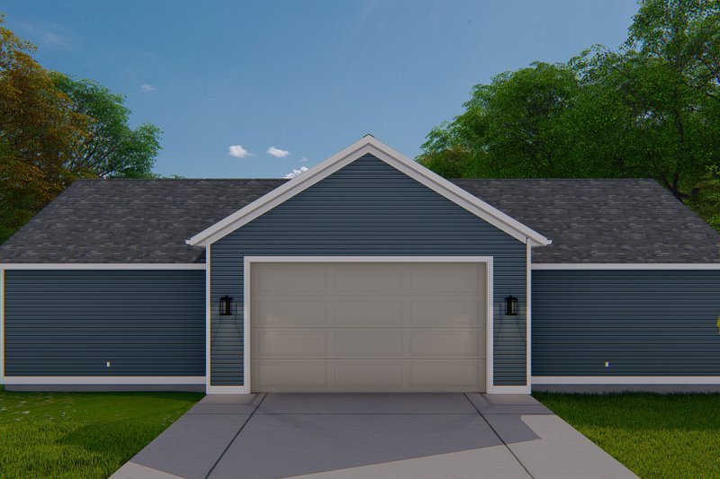House Blueprint - Exterior - Rear Elevation 1 for Farmhouse House Plan #1060-162, 0 bath