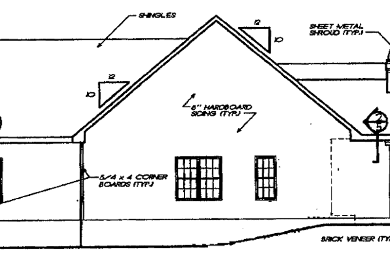 Dream House Plan - Exterior - Other Elevation for Ranch House Plan #927-254 - 3 bed, 2 bath