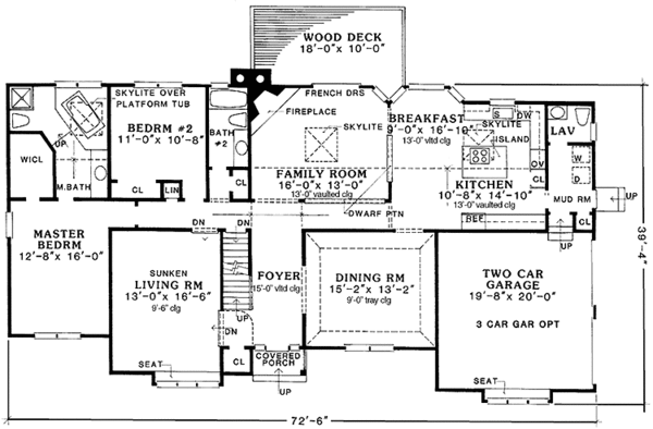 Dream House Plan - Country Floor Plan - Main Floor Plan #456-90