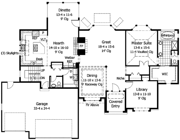Home Plan - Traditional Floor Plan - Main Floor Plan #51-930