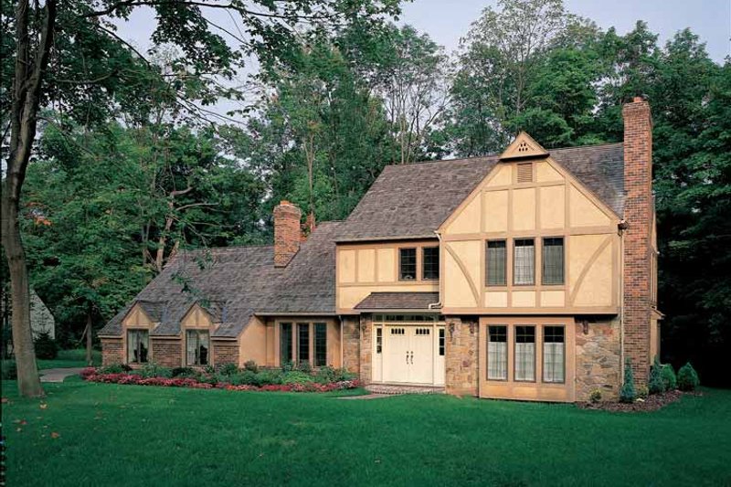 Architectural House Design - Tudor Exterior - Front Elevation Plan #72-755