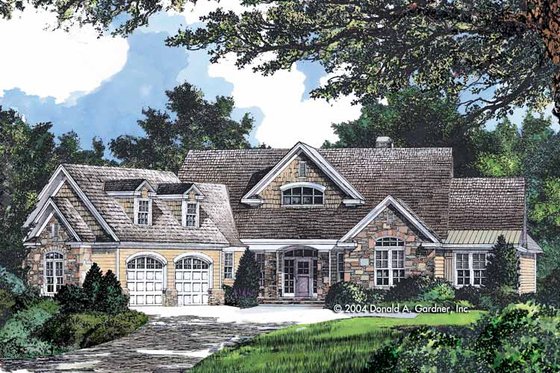 Exterior - Front Elevation 3 for Craftsman House Plan #929-742 - 4 bed, 3 bath