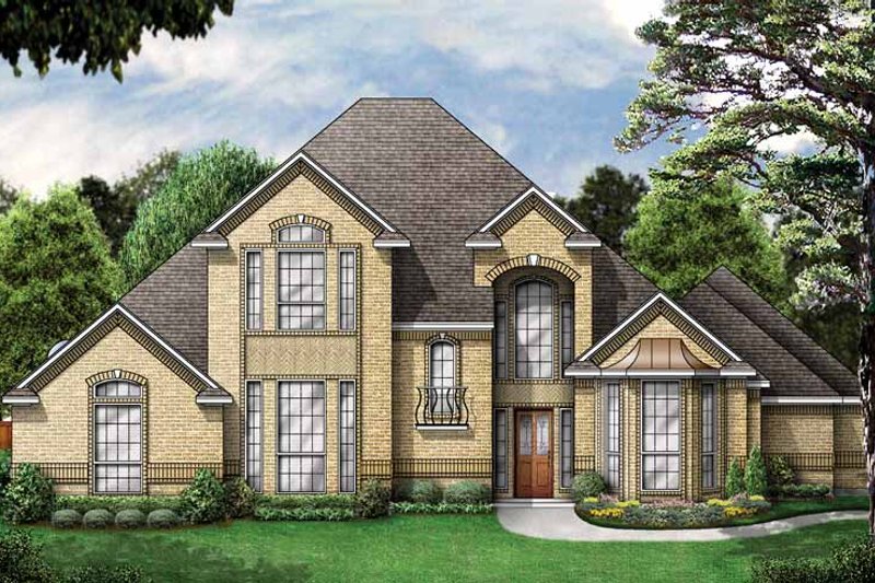 House Blueprint - Traditional Exterior - Front Elevation Plan #84-703