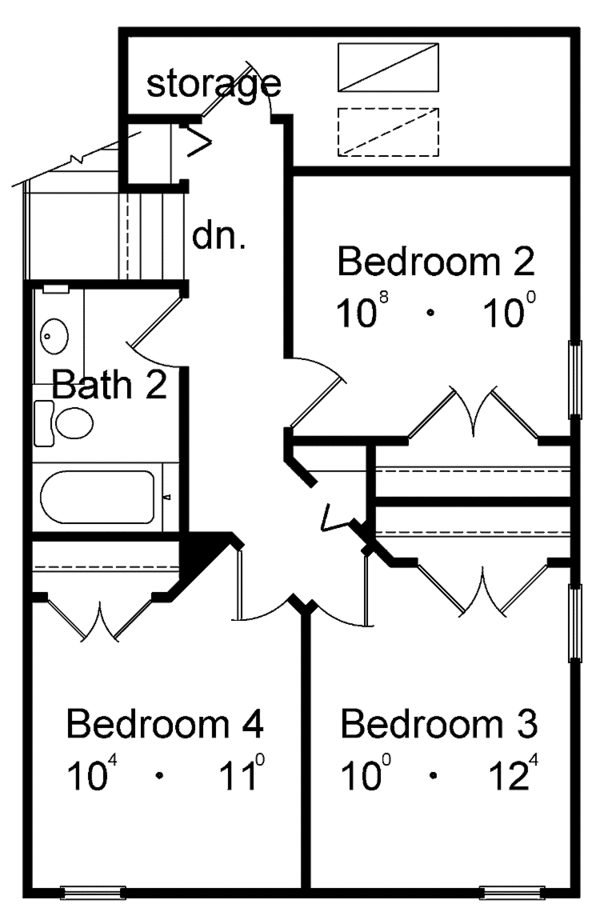 House Plan Design - Country Floor Plan - Upper Floor Plan #1015-44