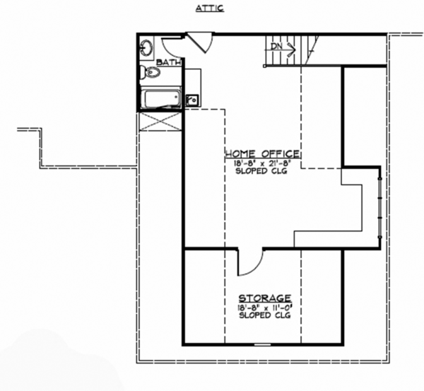 House Plan Design - European Floor Plan - Upper Floor Plan #1064-1