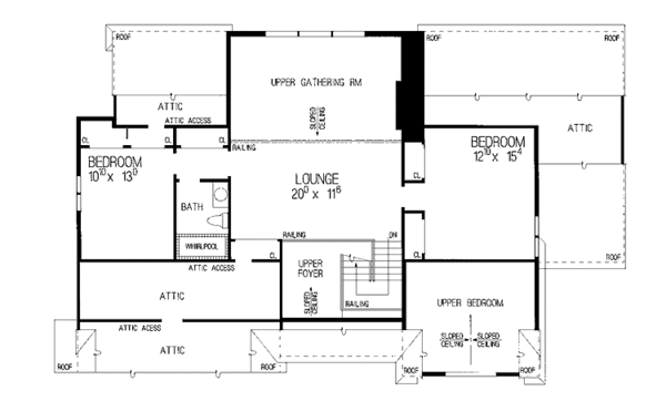 Dream House Plan - Country Floor Plan - Upper Floor Plan #72-847