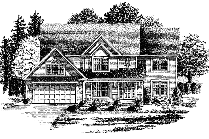 Architectural House Design - Country Exterior - Front Elevation Plan #316-139