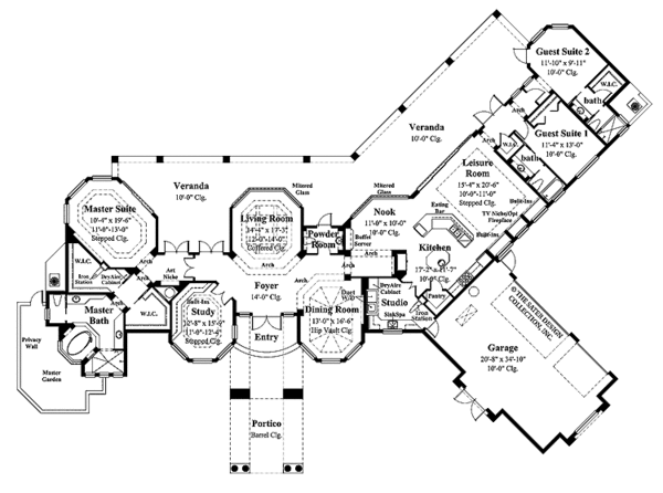Home Plan - Mediterranean Floor Plan - Main Floor Plan #930-175