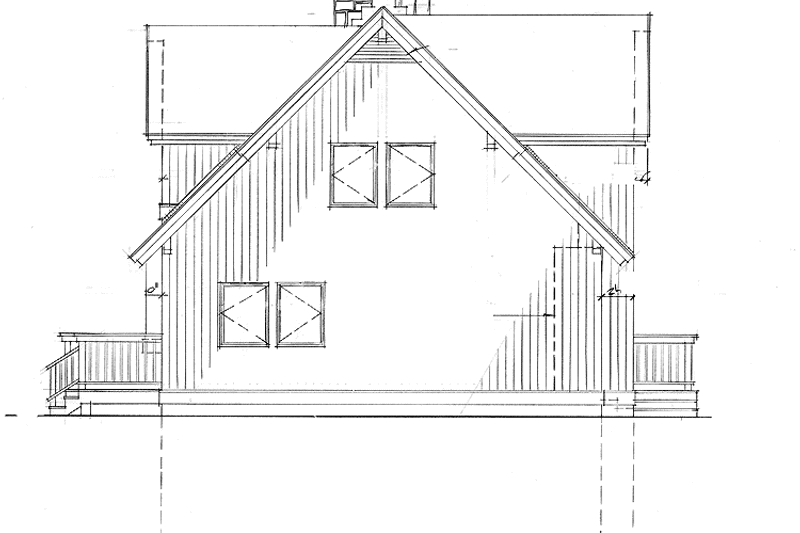 Home Plan - Exterior - Rear Elevation for Country House Plan #47-741 - 3 bed, 2 bath