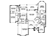 European Style House Plan - 4 Beds 4.5 Baths 4435 Sq/Ft Plan #141-317 
