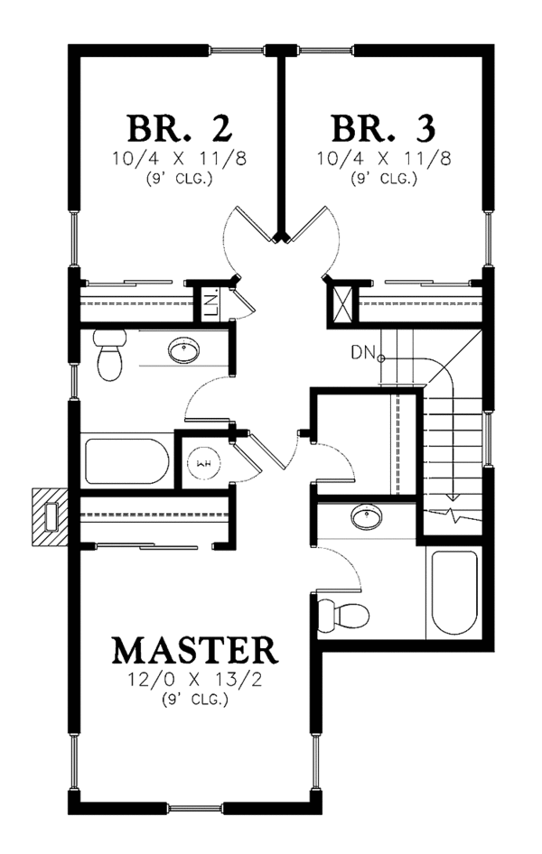 Dream House Plan - Country Floor Plan - Upper Floor Plan #48-866