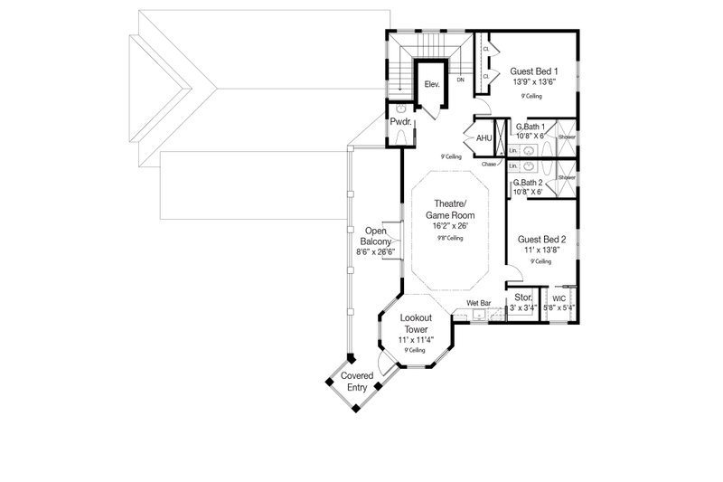 Home Plan - Floor Plan - Upper Floor for Craftsman House Plan #938-157 - 3 bed, 3.5 bath