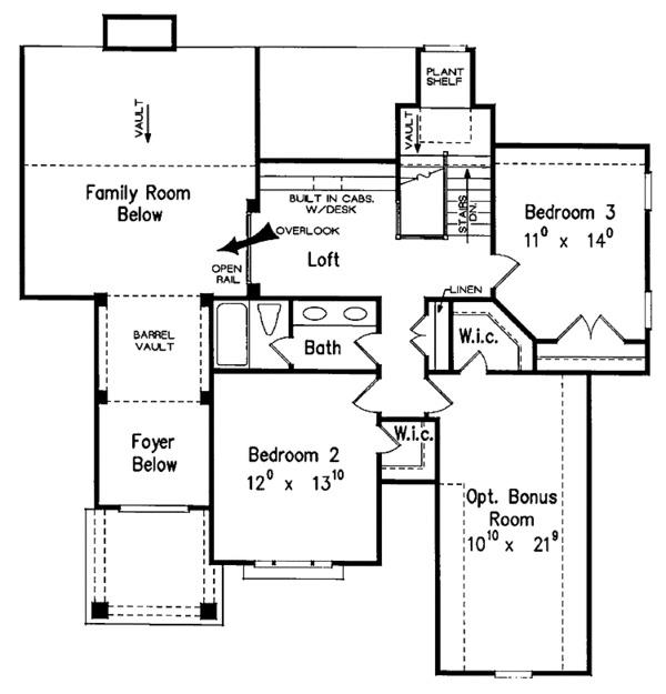 House Plan Design - Traditional Floor Plan - Upper Floor Plan #927-773
