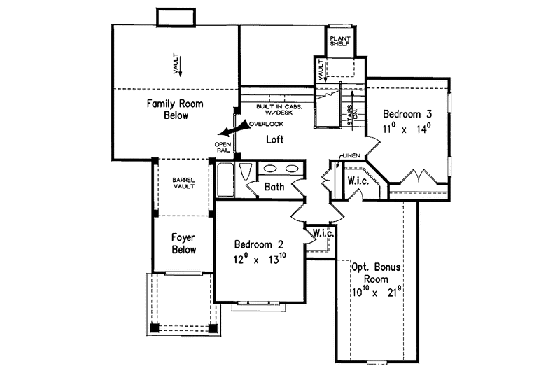 House Blueprint - Floor Plan - Upper Floor for Traditional House Plan #927-773 - 4 bed, 3.5 bath