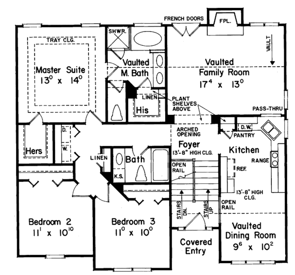 Home Plan - Traditional Floor Plan - Main Floor Plan #927-237