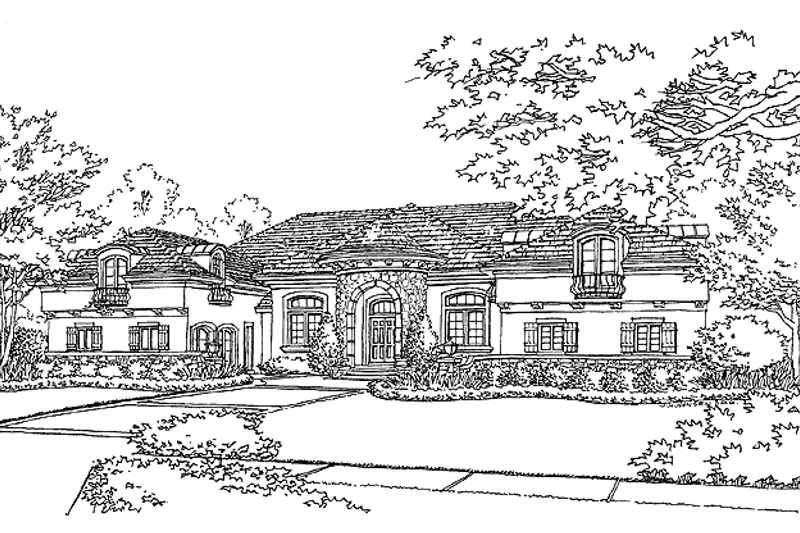 House Blueprint - Country Exterior - Front Elevation Plan #417-575