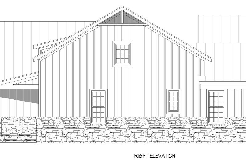 House Blueprint - Exterior - Other Elevation 2 for Farmhouse House Plan #932-1464 - 3 bed, 3.5 bath