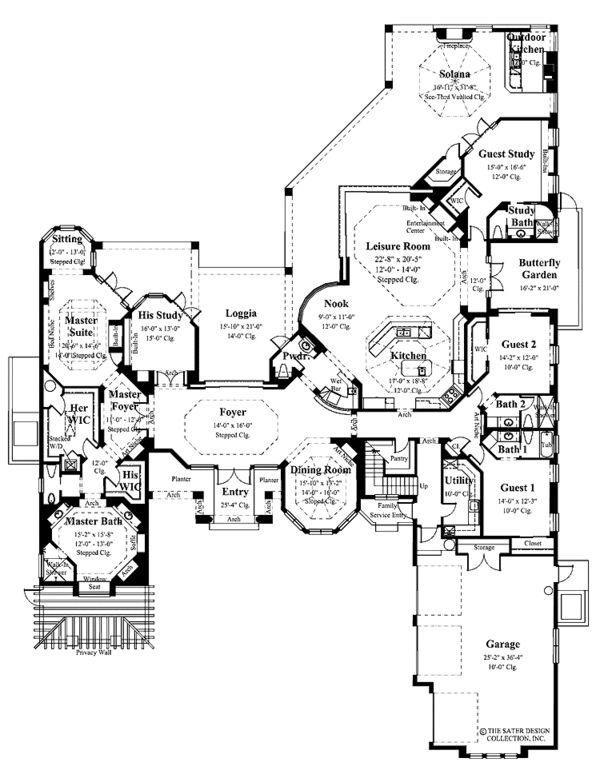 Mediterranean Floor Plan - Main Floor Plan #930-97