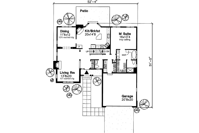 Dream House Plan - Floor Plan - Main Floor for Traditional House Plan #320-646 - 3 bed, 2.5 bath