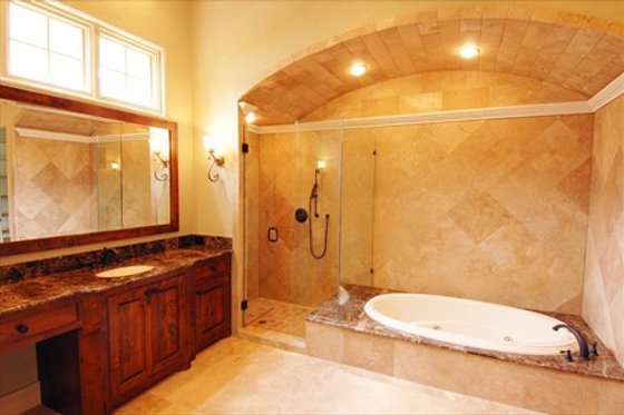 Interior - Master Bathroom for European House Plan #449-3 - 4 bed, 5.5 bath