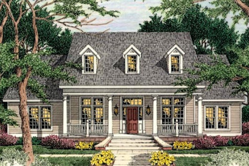 Dream House Plan - Traditional Exterior - Front Elevation Plan #406-108