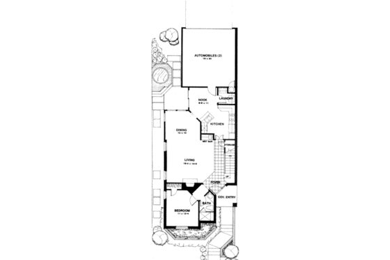 Floor Plan - Main Floor for Traditional House Plan #141-182 - 3 bed, 3 bath