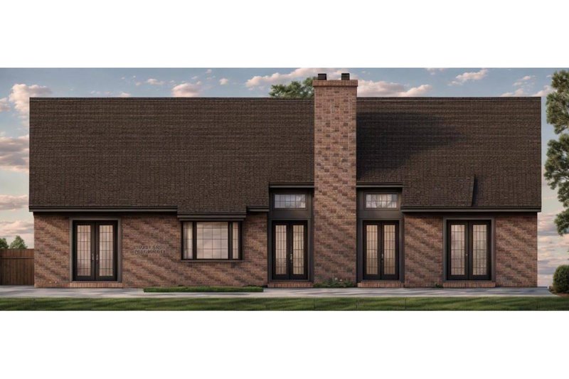 Architectural House Design - Exterior - Front Elevation 3 for Ranch House Plan #3-266 - 4 bed, 2 bath