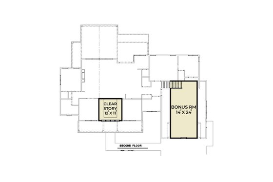 Floor Plan - Upper Floor for Farmhouse House Plan #1070-93 - 3 bed, 2.5 bath