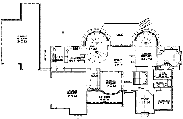 Architectural House Design - Floor Plan - Main Floor Plan #5-163