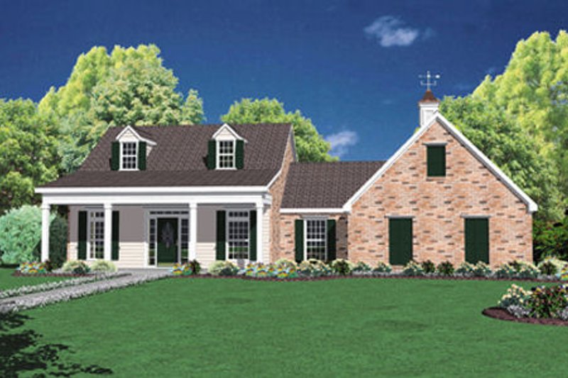 House Design - Southern Exterior - Front Elevation Plan #36-425